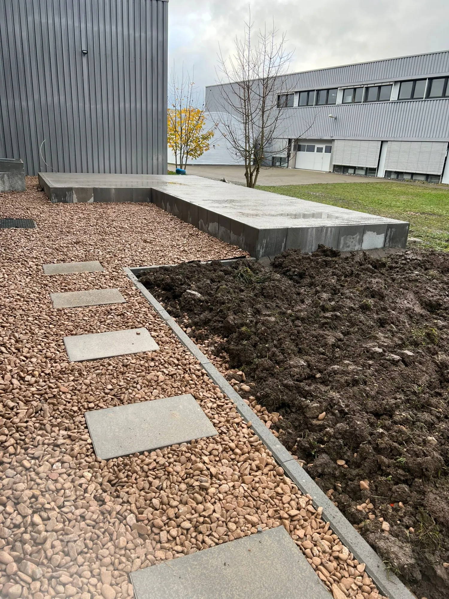 Arbeiten an einer Bodenplatte